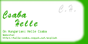 csaba helle business card